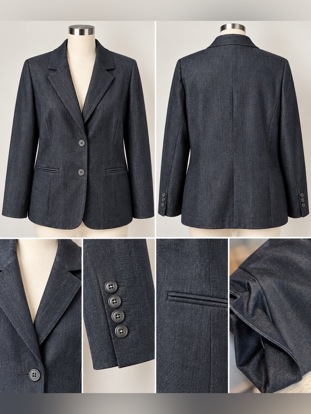 Lane Bryant Dark Denim Blue Blazer – Size 18